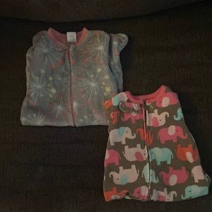 2 Baby Girl Sleepers